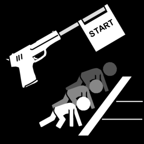 start / run: starting line